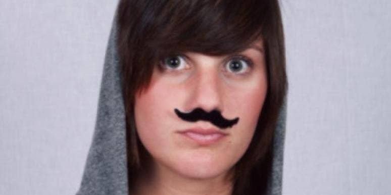 woman mustache