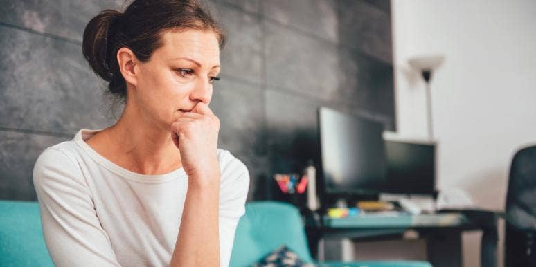 30 Real Women Reveal The Exact Moment They Knew Their Marriage Was Over woman sitting and contemplating