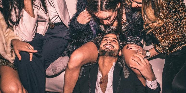 What Is A Yacht Girl? Celeb Women Accused Of Yachting In Hollywood woman on a man's shoulders partying