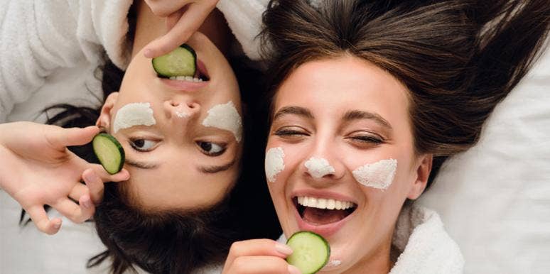 YourTango Giveaway Sweepstakes To Help You Fall In Love With Yourself 2 women doing skin care
