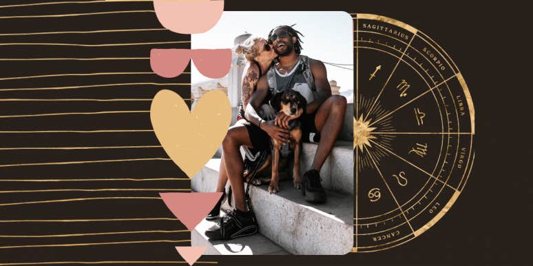 The Best (And Worst) Zodiac Compatibility For Each Sign couple with dog kissing