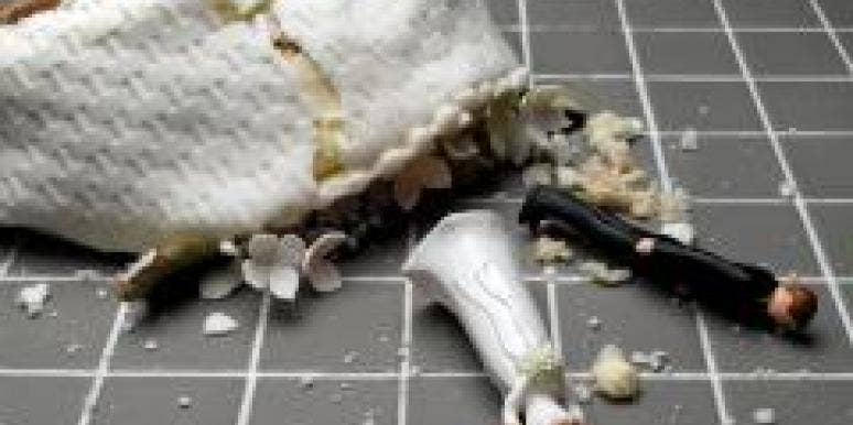 Fallen wedding cake