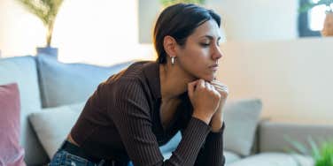 woman on couch