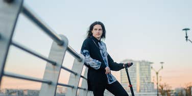 man on bridge 
