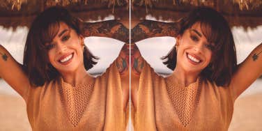 woman smiling