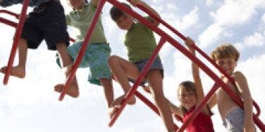 kids on monkey bars