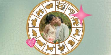 chinese zodiac wheel and couple lucky in love
