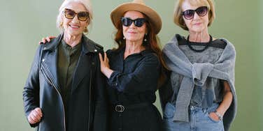 three older women standing together