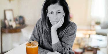 Alcohol tempting woman's sobriety 