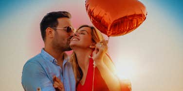 Woman knows how to tell man she loves him without saying a thing.