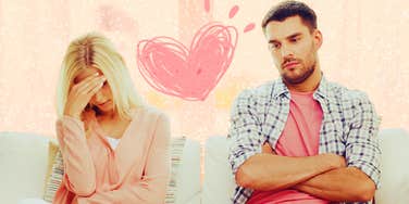 Woman and man sit learning the real reasons why finding love again is so difficult for them.