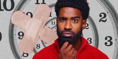 Man realizes the false beliefs that hold him back and keep him from healing his past.