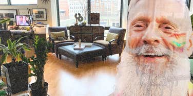Man keeping a clean house, going out and starting to careless as he ages