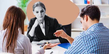 Couple using a mediator to get divorced, collaborative divorce 