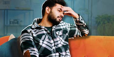Man thinking about kicking past trauma out of his relationship 