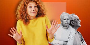 Woman telling parents that they are violating her parenting boundaries 