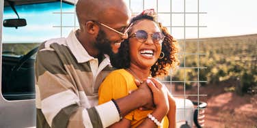 Couple embracing each other, finding the one 