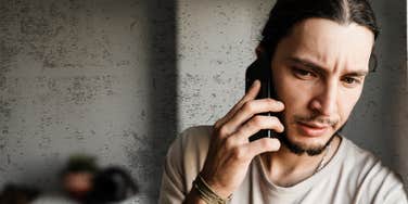 Husband calling wife after he cheated, and she found out 
