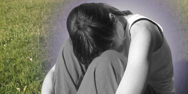 Woman is addicted to sadness.
