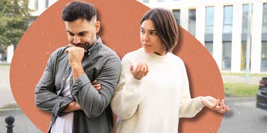 Woman in toxic relationship making excuses for partners behavior