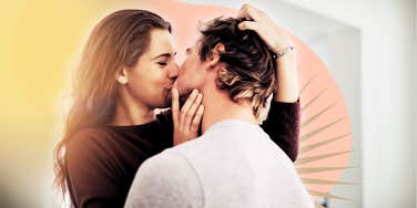 Couple embraced in a make out session