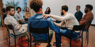 Finding support in a group meeting setting.