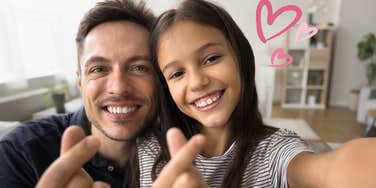 Dad teaching his daughter how to manage stress stress with love