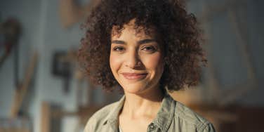 unique woman smiling