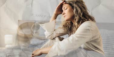 Woman soothing the pain of divorce 