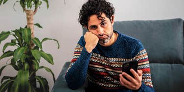 Sad man's reasons for cheating
