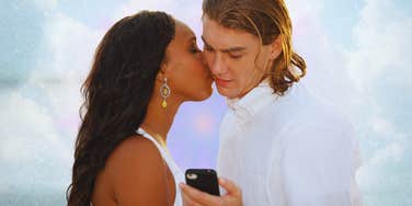 Man is emotionally checked-out from his relationship.