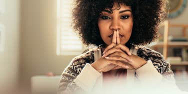 Woman turning shame into strength 