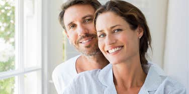 Couple has odd objects in their bedroom that indicates a healthy marriage.
