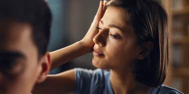 Woman knows the subtle signs her spouse is having and emotional affair.