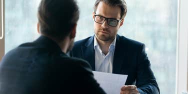 CEO interviewing a potential new hire