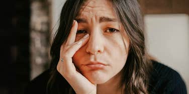 Annoyed woman falling for wrong guys because of her mistakes