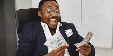 Man is already rich and gets richer.