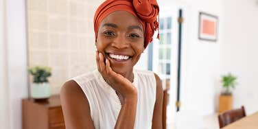 high-value woman smiling