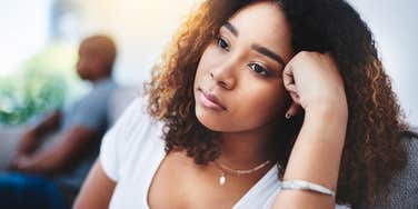 Woman who married someone who wasn't right for her. 