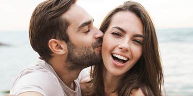 Happy couple that realizes a healthy relationship can feel uncomfortable sometimes
