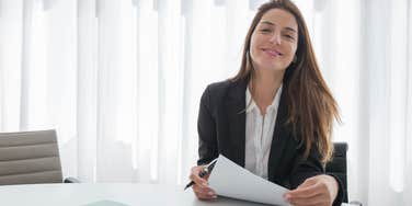 Woman smiling