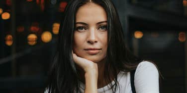 Woman is falling in love.