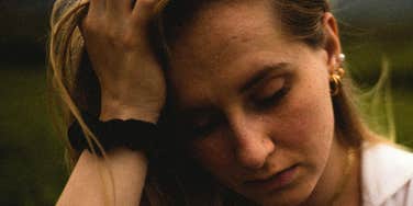 Woman with childhood trauma.
