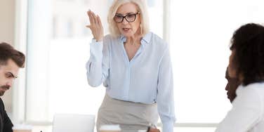 annoyed manager alienating her hardest working employees