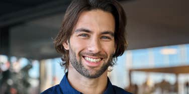confident man smiling