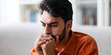 lonely adult man