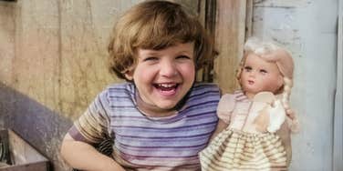 Vintage photo of a young child who's parents did an amazing job raising them in home with old school rules.