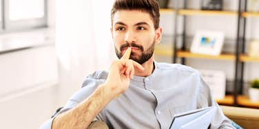 Man who doesn't fully trust partner. 