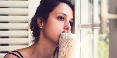 Depressed woman.