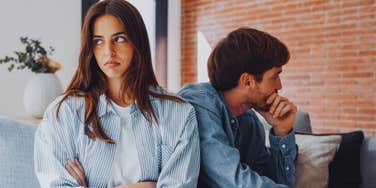 woman and husband having disagreement 